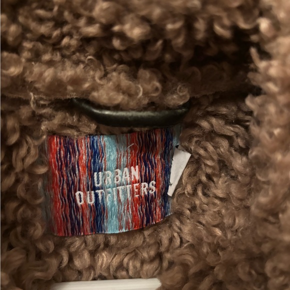 Urban Outfitters Donald Moto Faux Leather Teddy Vest Boho Western Festival - Picture 5 of 5